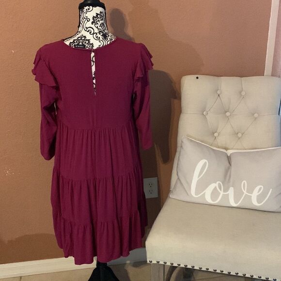 Torrid Purple/Mauvey Flouncy dress size ( 10-12 torrid sizing)‎ - Picture 3 of 7